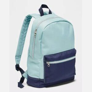 NWT Old Navy Color-Blocked Canvas Backpack School Bookbag Camping Blue Navy